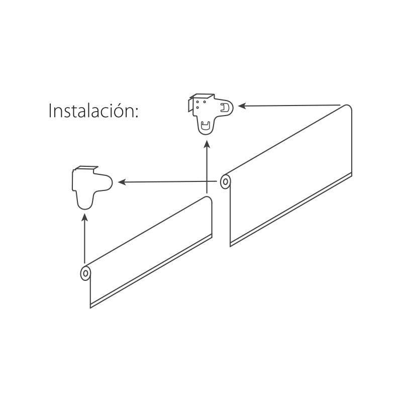 Soporte Doble para Cortinas Roller - Instala 2 Cortinas con un Solo Soporte